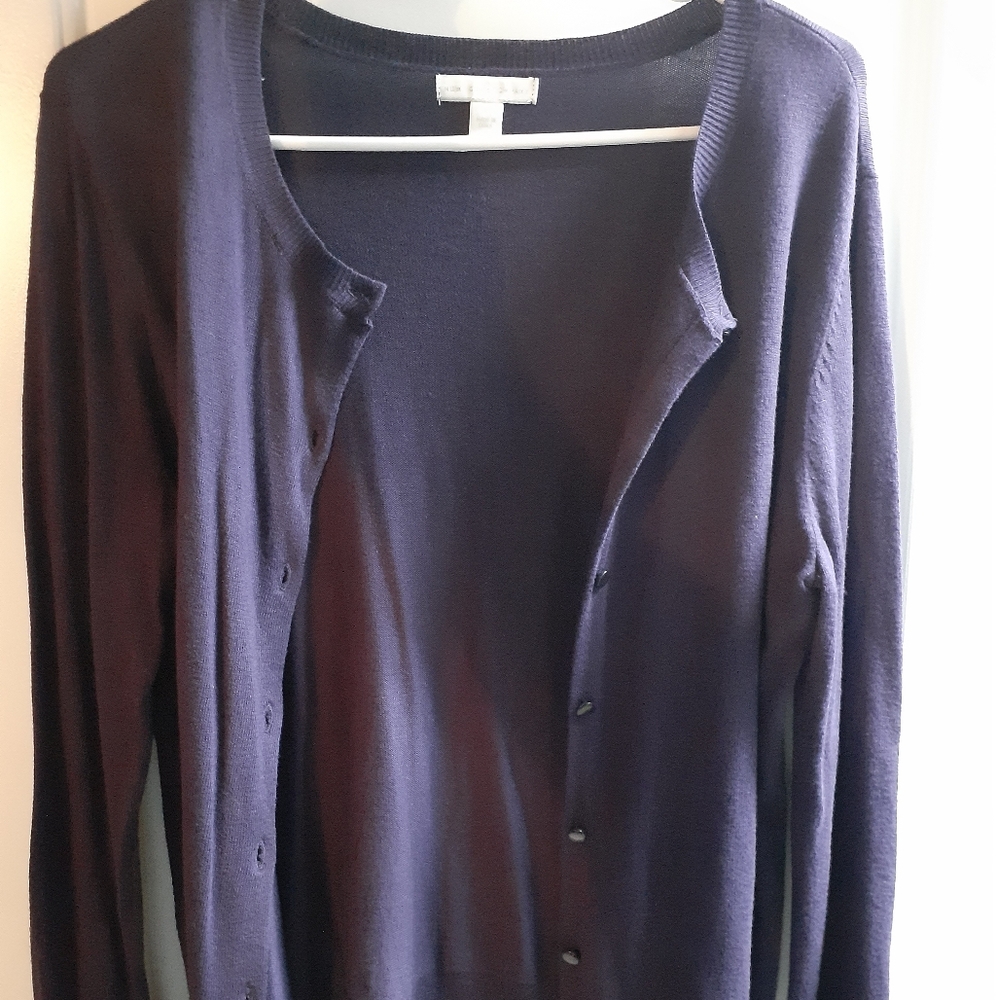 Purple cardigan